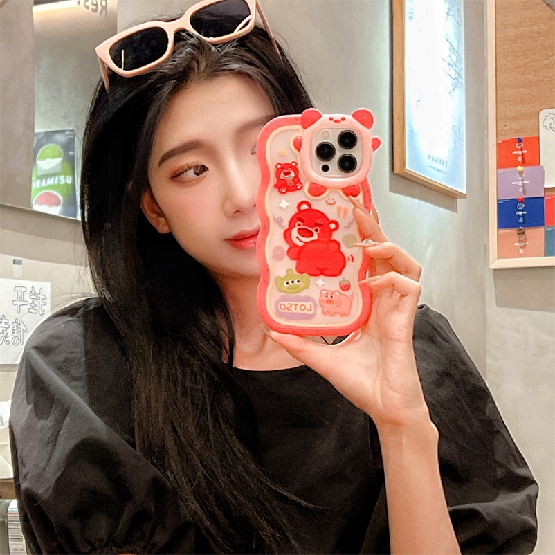 Soft Case Pelindung Motif Kartun Beruang Monster Untuk iPhone 14 13 12 11 Pro Max X Xr Xs Max 7 8 6 6s Plus