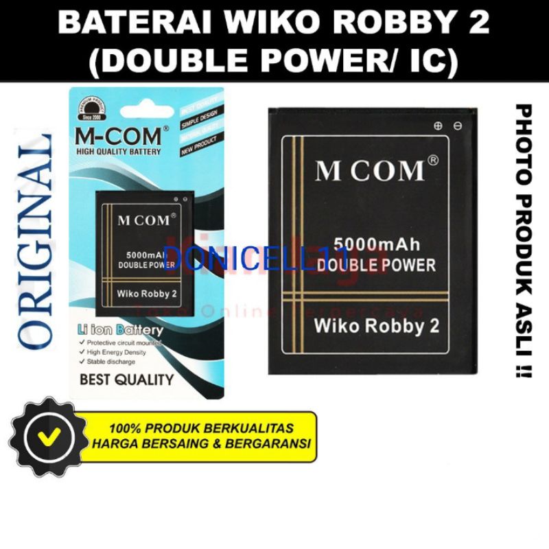 Baterai Wiko Robby 2 / Wiko Robby2 Model 3921 Double Power 5000mAh