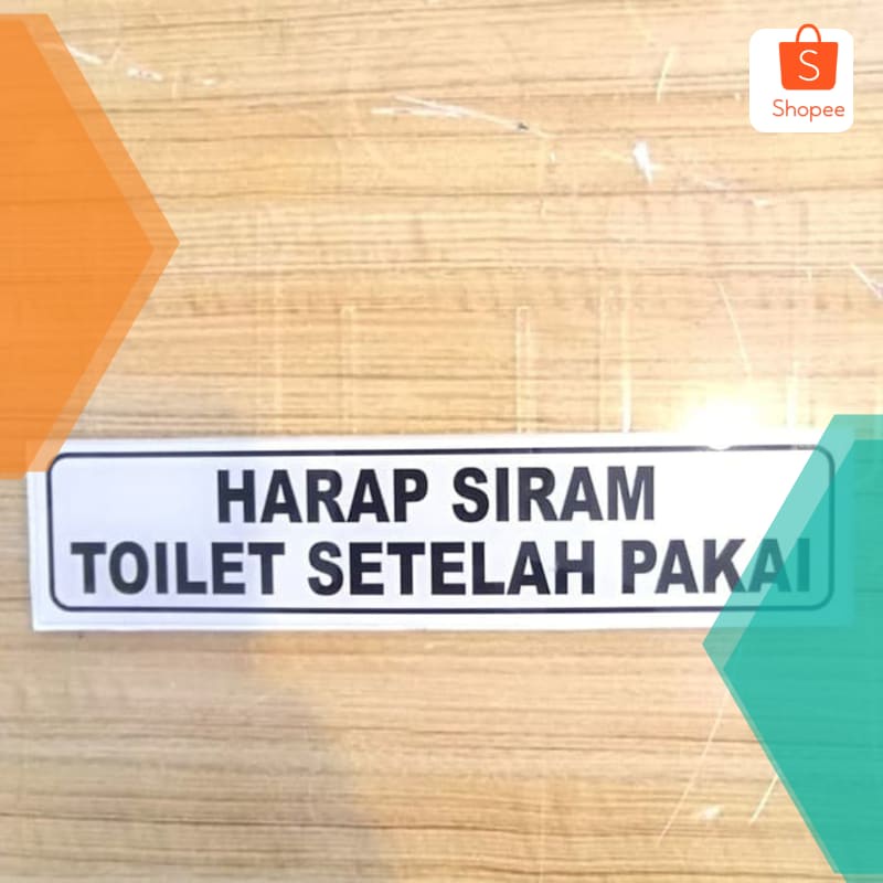 

Grosir SIGN AKRILIK HARAP SIRAM TOILET SETELAH PAKAI UKURAN 5X20CM Elegan