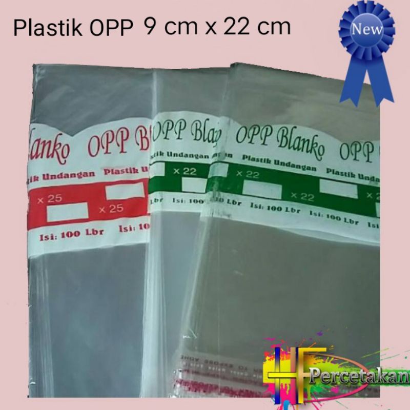 Plastik OPP 9 cm x 22 cm