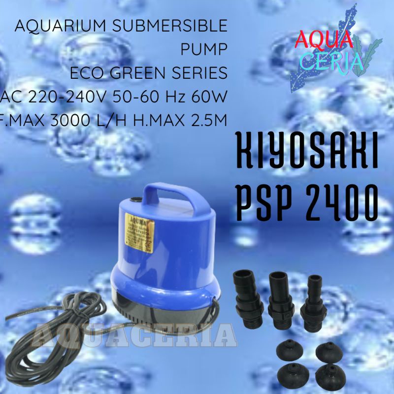 kiyosaki psp 2400 power head pompa celup kolam ikan hidrofonik