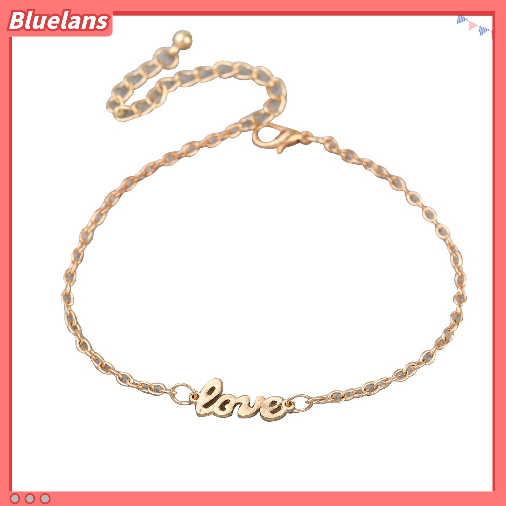 Bluelans Love Letter Charm Women Summer Barefoot Jewelry Foot Bracelet Anklet Ankle Chain