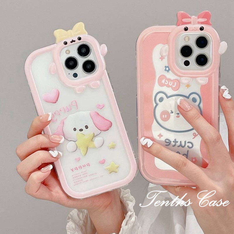 Oppo A78 A17 A17k A57 A77s A16 A16s A15 A15s A74 A54 A95 A94 A3s A12e A5 A9 2020 Reno 7Z 6 5F Casing Handphone Anak Anjing Lucu Soft Cover