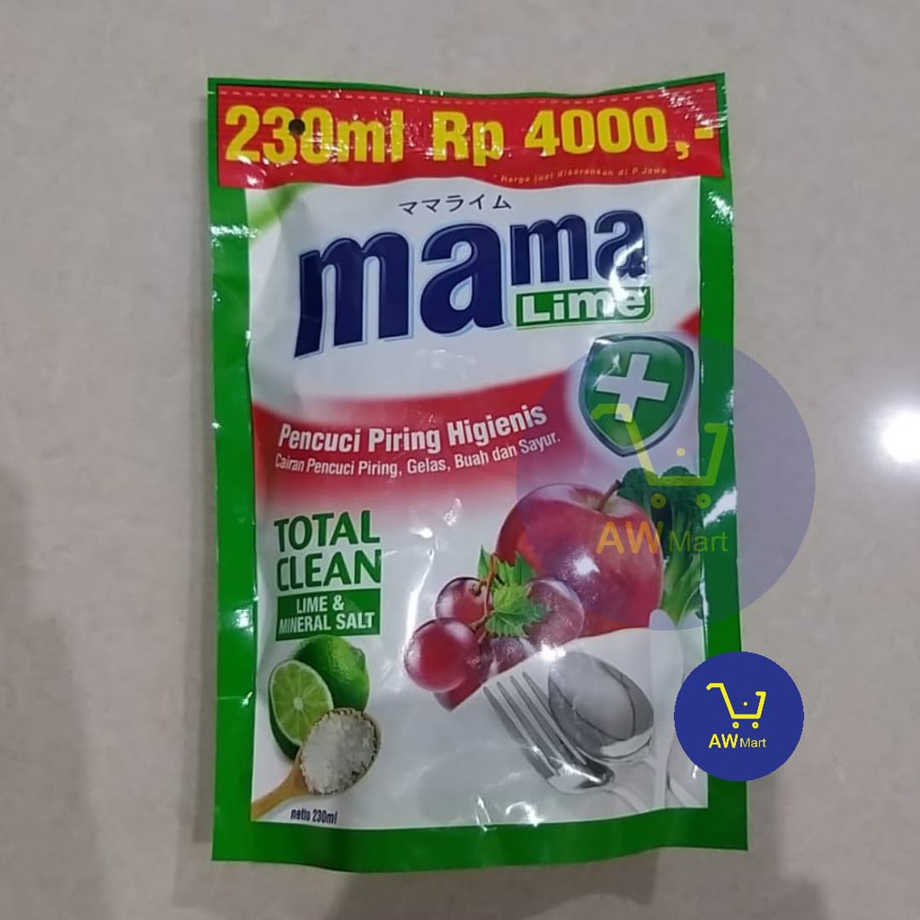 Mama Lemon/Mama Pouch Rp4000 Sabun Cuci Piring 230ml REFILL (DARI PABRIK LANGSUNG) - Rp 4000