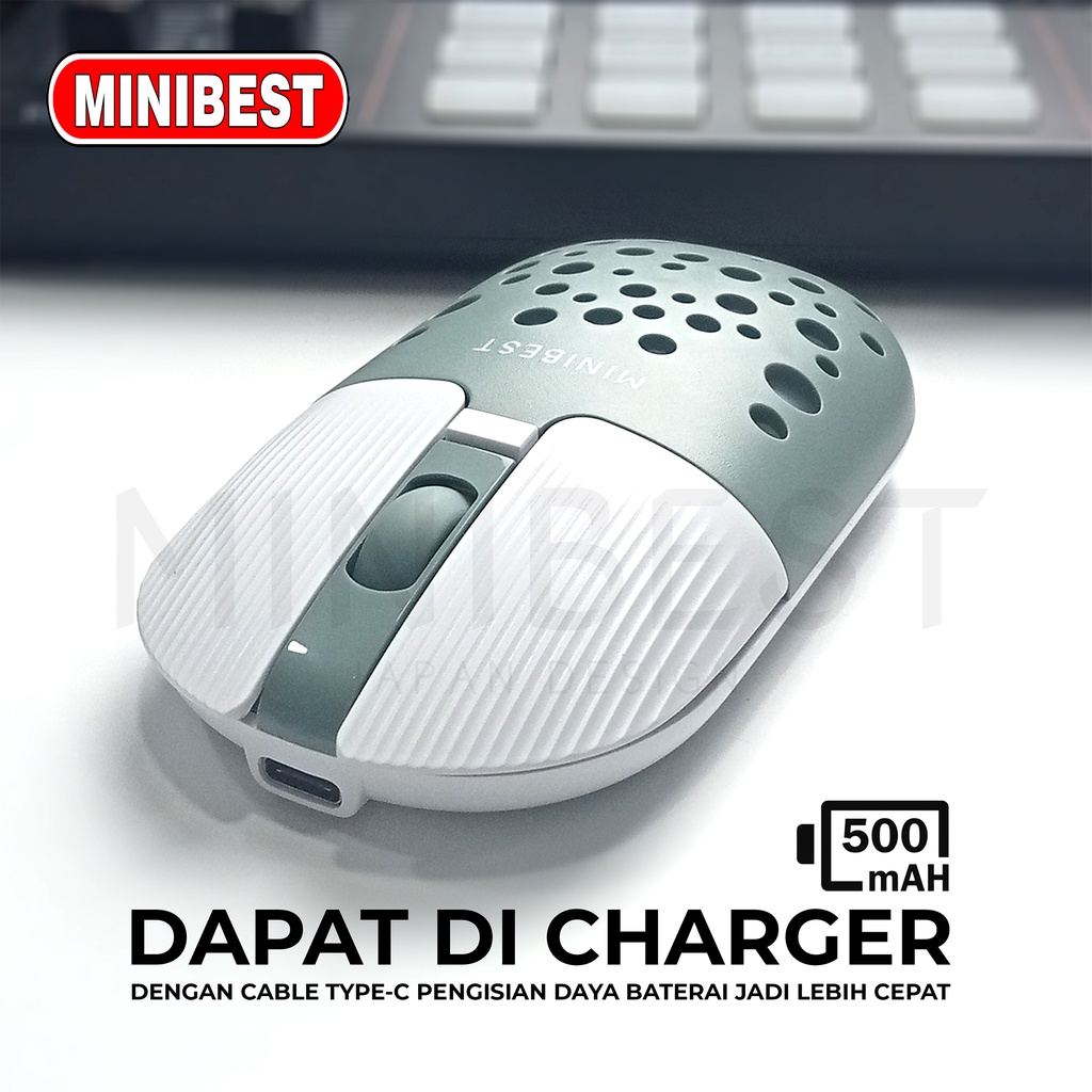 [MB] MN-B398 Mouse Wireless Bluetooth dengan Receiver USB untuk PC Laptop