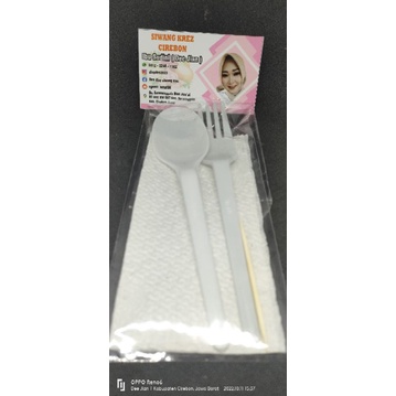 SENDOK+GARPU+TUSUK GIGI+TISSU PRASMANAN PAKET EKONOMIS isi 50