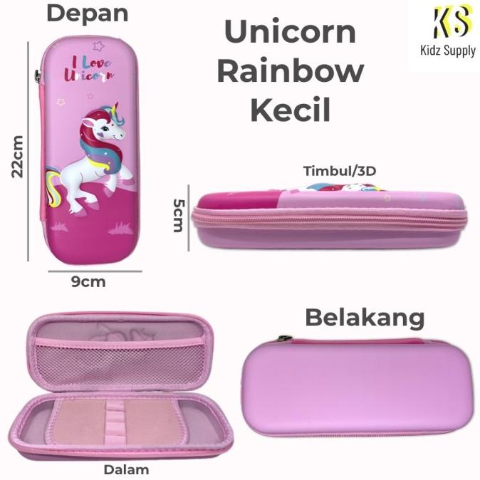 

Kotak Tempat pensil BT21 anak perempuan hardcase 3D Frozen Unicorn