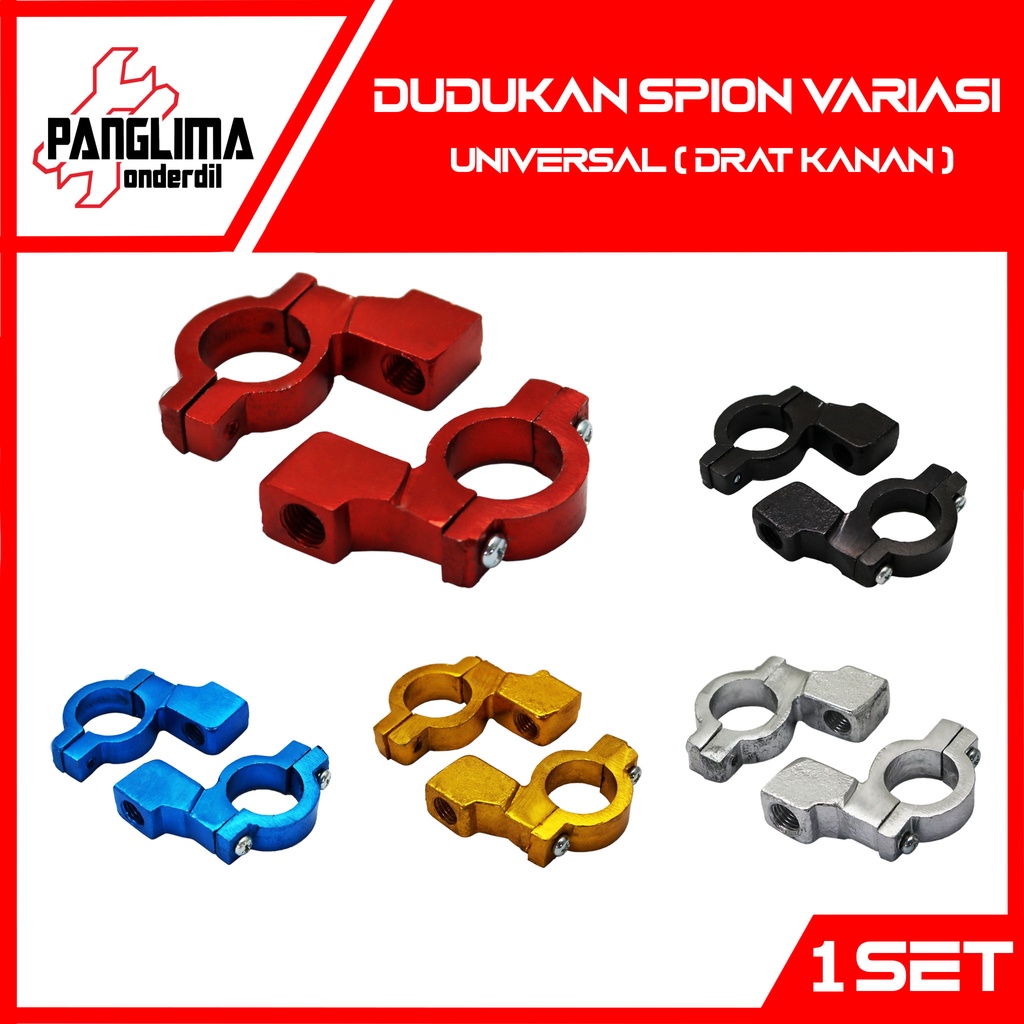 Bracket Spion CNC Variasi Motor Universal Bebek-Matic-Sport Mio-Soul-Sporty-M3-Z-S/Beat FI-F1-Pop-eSPVario 110-125-150 Techno-New LED/Scoopy/NMAX/Vixion//Scorpio/Supra-X-125-Fit New/Blade/Revo-Absolute/Jupiter-MX-Z/Fino Dudukan-Breket