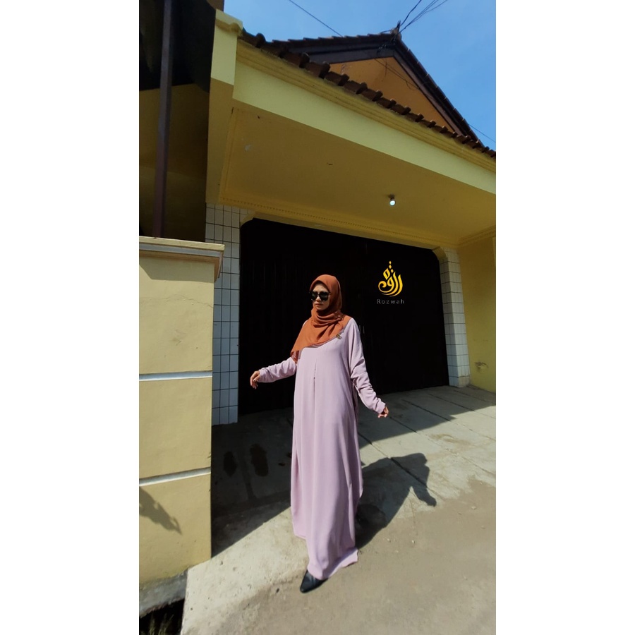 ABAYA CRINKLE BATWING KHADIJAH DRESS EXSLUSIVE ROZWAH ld.135/abaya kaftan lowo/abaya batwing polos/abaya arab/abaya turki/abaya hitam/abaya polos/COD/