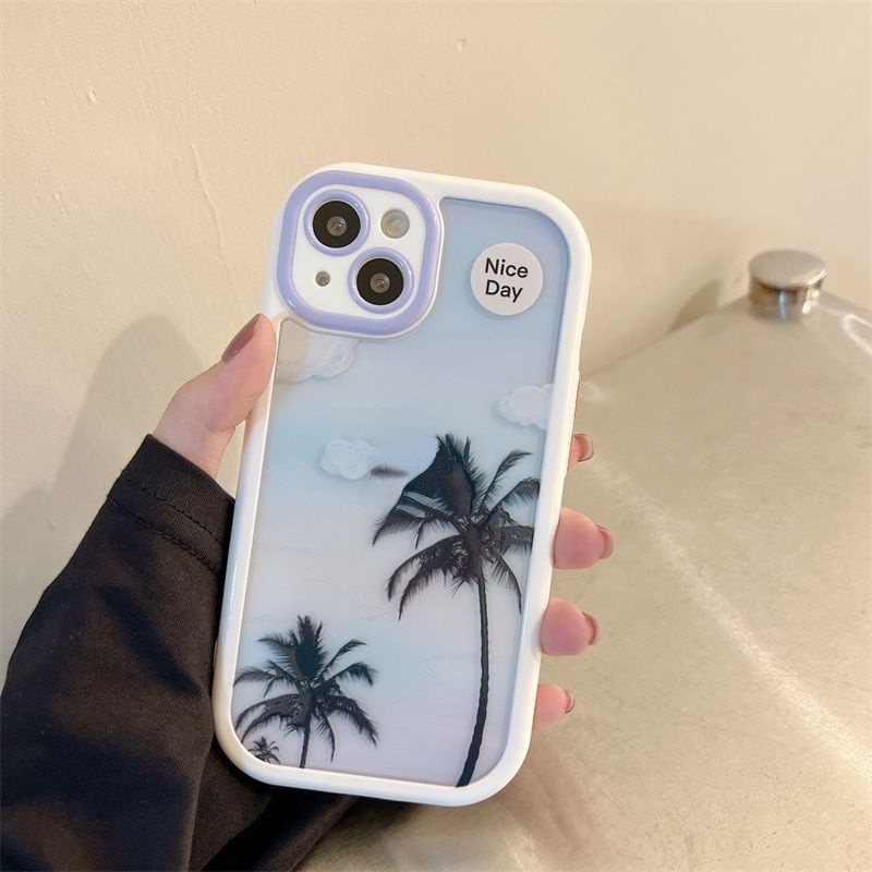 Case Motif Print Pohon Kelapa Musim Panas Untuk IPhone 12 13 11 Pro Max X Xs Max Xr xxszd