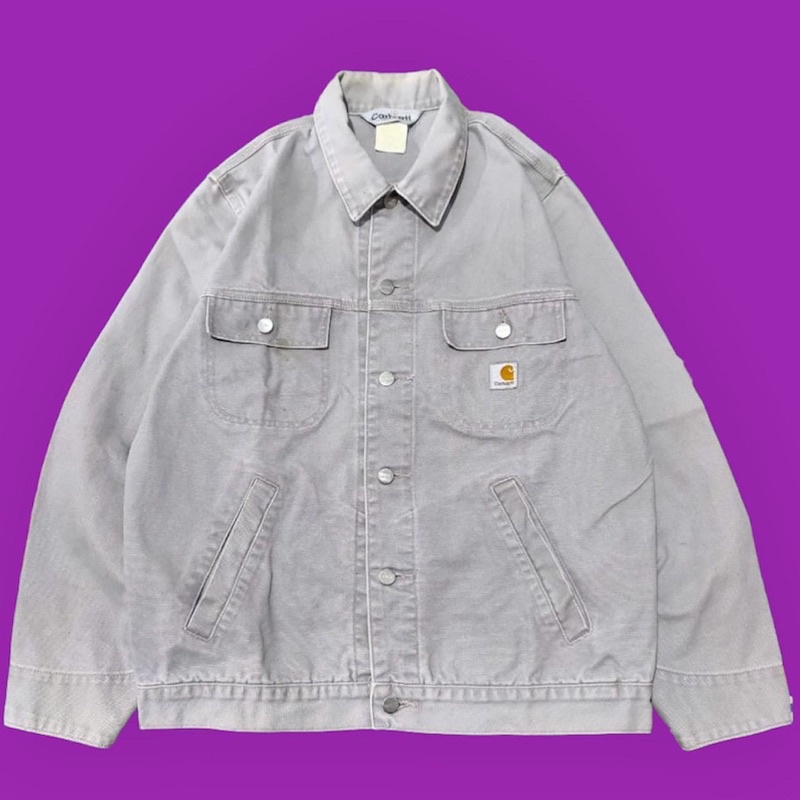 jaket trucker jeans carhartt vintage light grey second original