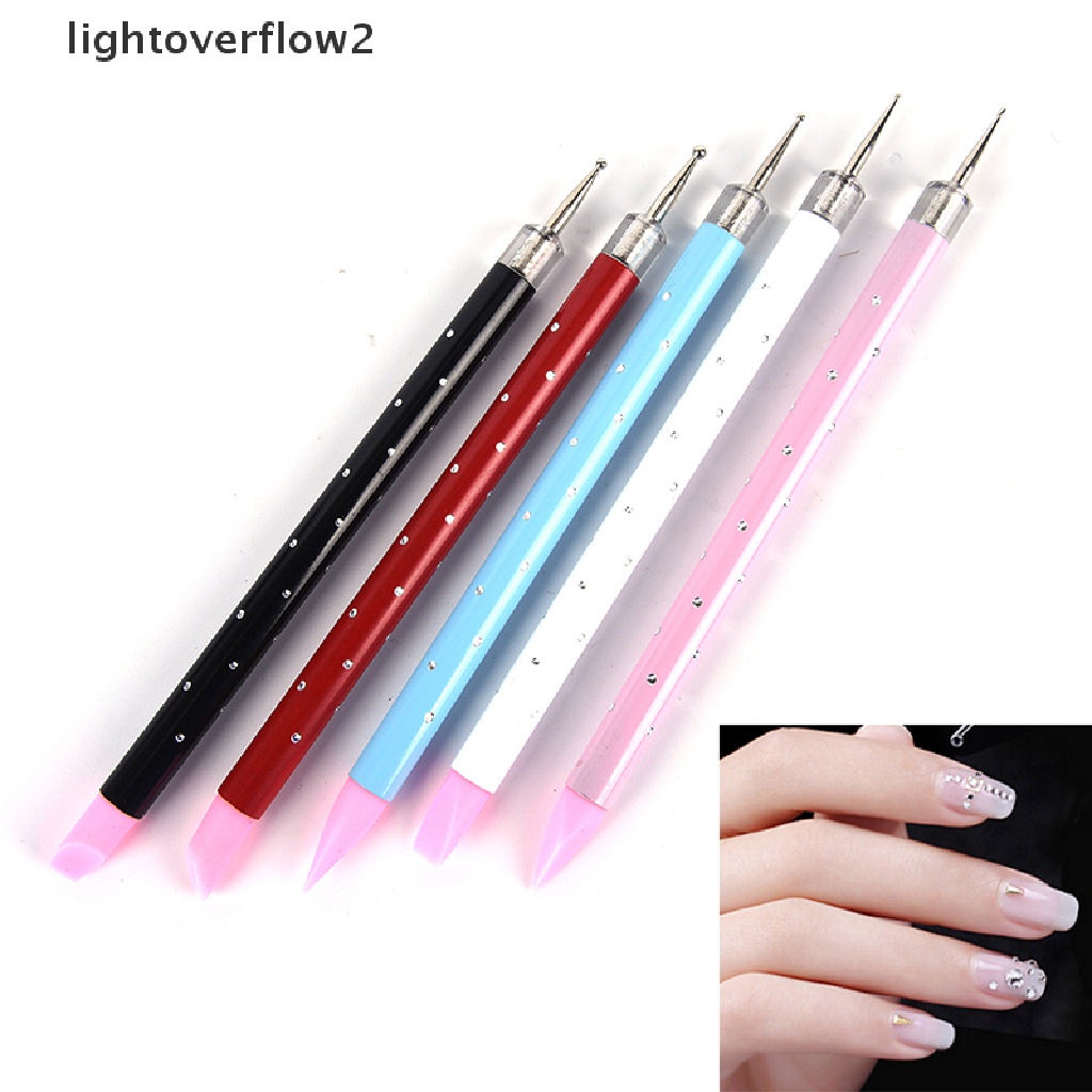 (lightoverflow2) Pensil Wax Picker Pengambil Manik-Manik Kuku Kepala Ganda