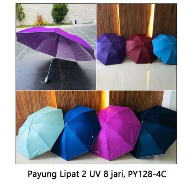 PAYUNG LIPAT POLOS UV 8 JARI WARNA WARNI