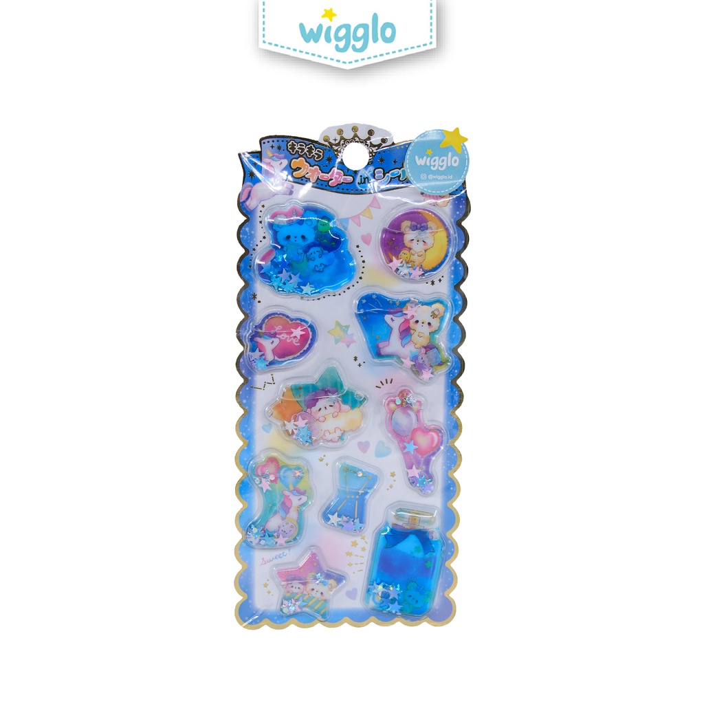 

Wigglo Glitter Sticker Blue Mix