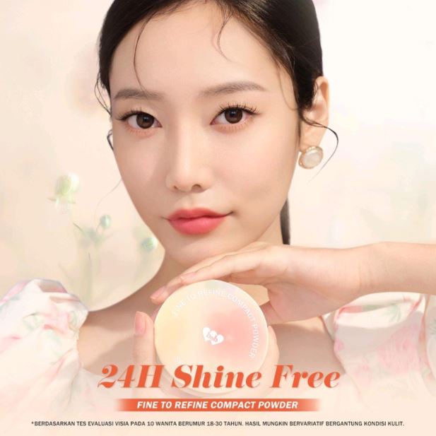 ☘️Yuri Kosmetik☘️Barenbliss Korean Bloomatte Fine to Refine Compact Powder FREE TRAVEL SIZE