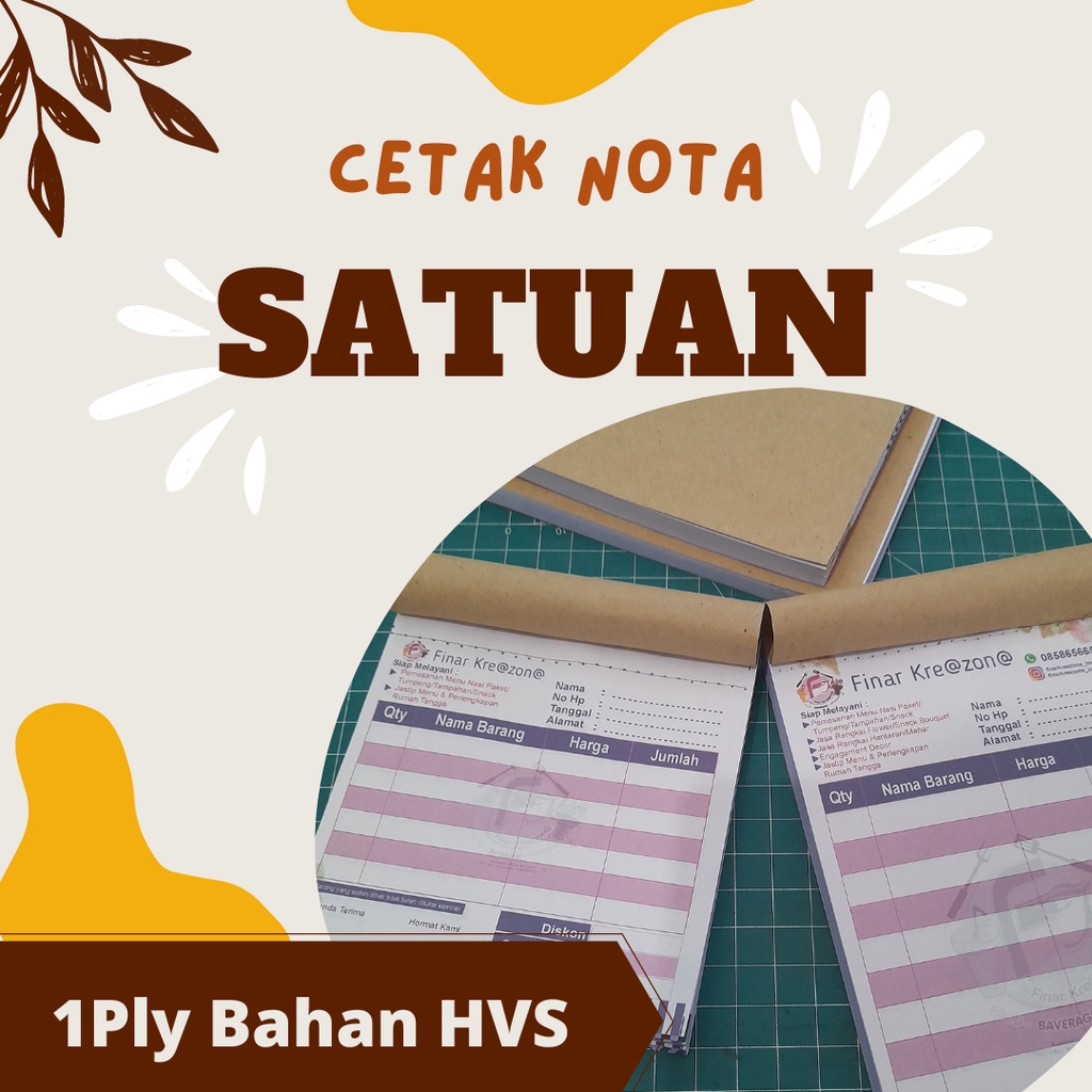

Cetak Nota satuan 1ply