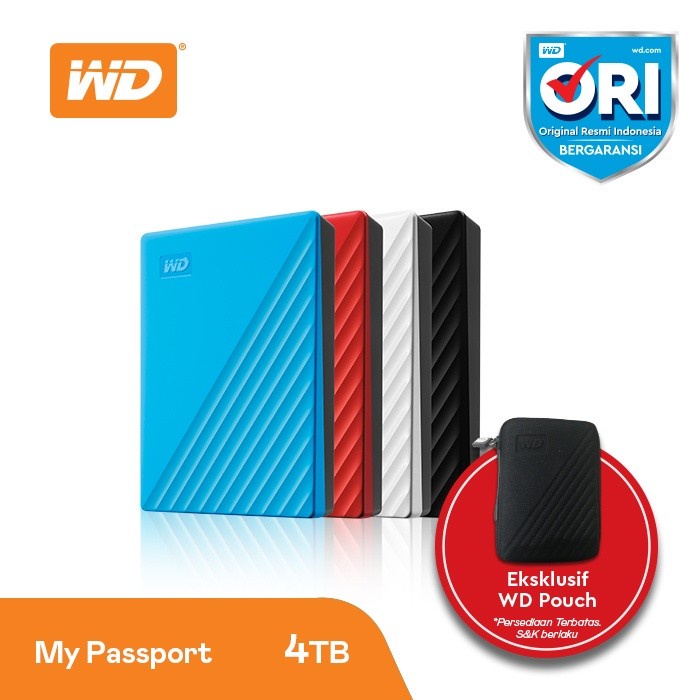 WD My Passport 4TB - HDD / HD / Hardisk / Harddisk External 2.5"