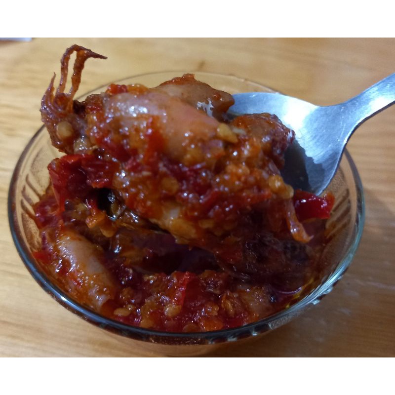 

Sambel baby cumi pedas.