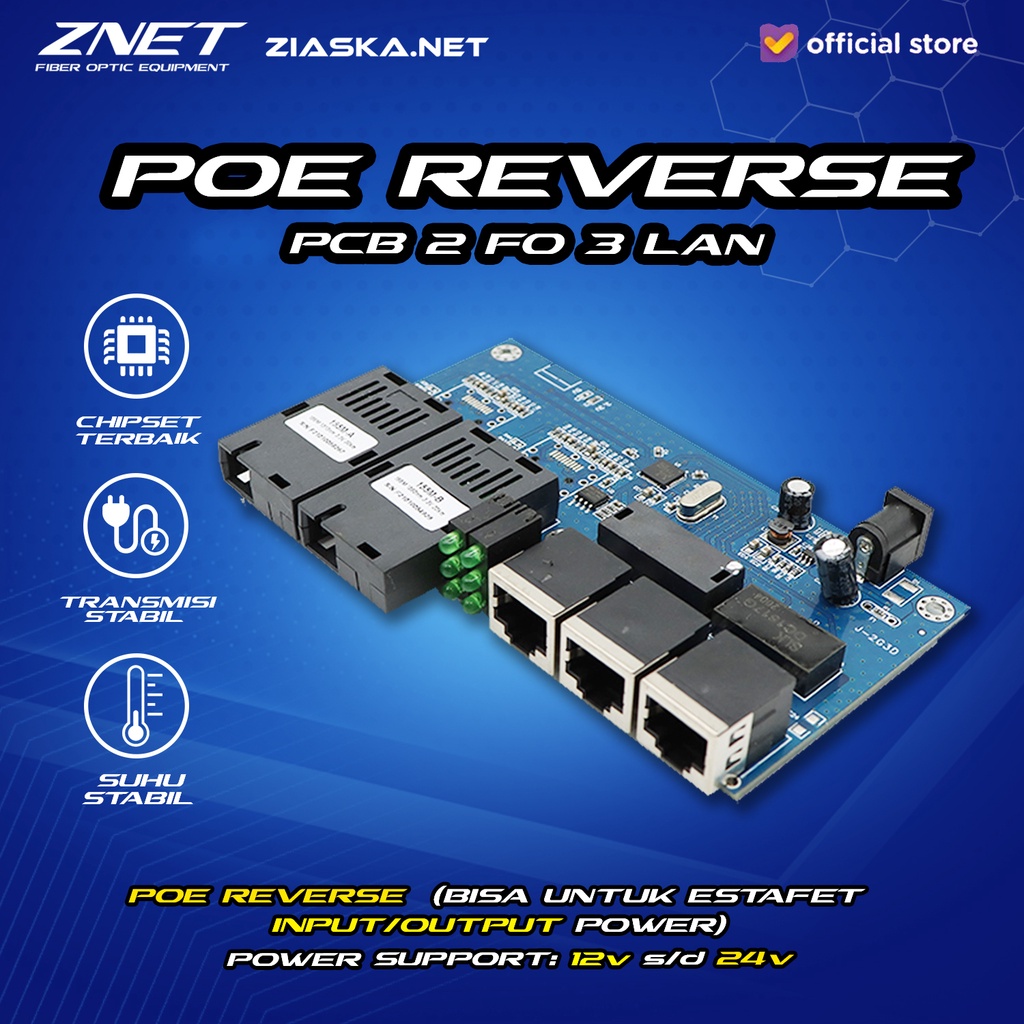 PCB Media Converter 2FO 3LAN 100 Mbps  2 PORT FO 3 PORT LAN board only