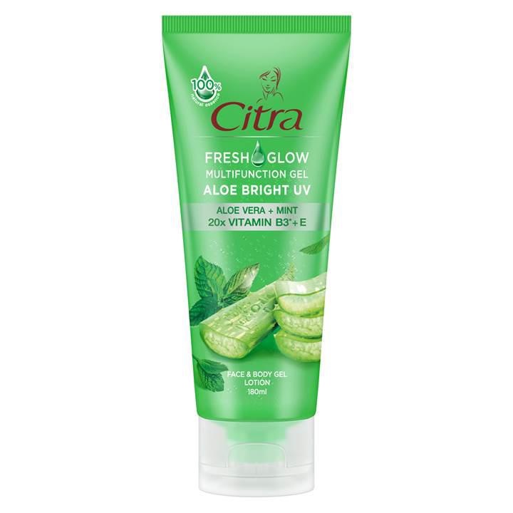 CITRA Aloe Vera Face & Body Gel Lotion Pelembab Wajah dan Badan Multifunction Gel Aloe Bright UV