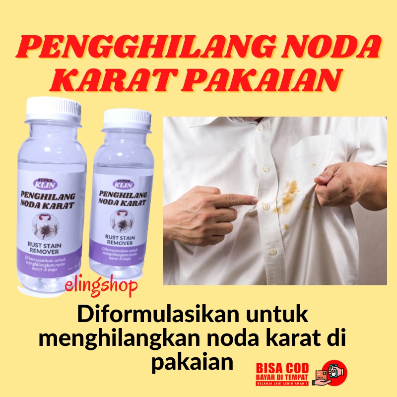 Penghilang Noda Karat Di Baju Pakaian Sepatu