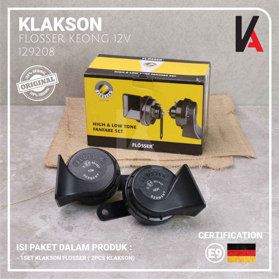 KLAKSON KEONG BMW FLOSSER (FER) + KABEL RELAY VR-BLACK ORIGINAL