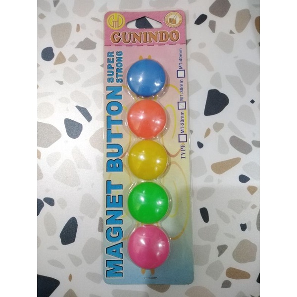 magnet button warna 3 cm gunindo