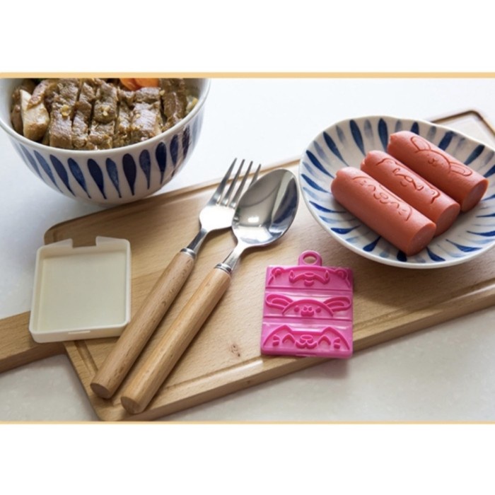 Set 3 Pcs Alat Penghias Cetakan Muka Sosis Sausage Cutter Bento Lucu