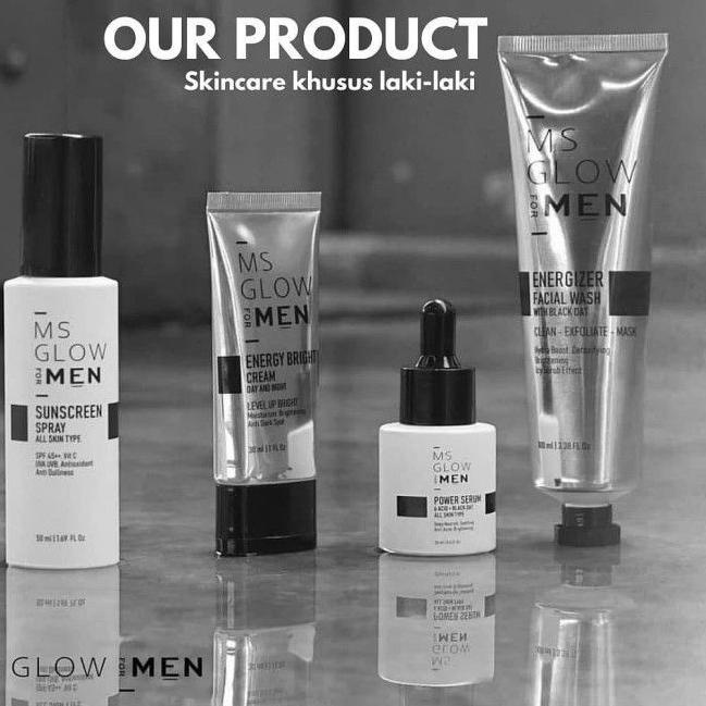 Sabet Promo--MS GLOW FOR MEN ORIGINAL PAKET WAJAH PRIA LENGKAP | PAKET MS GLOW MEN COMPLETE