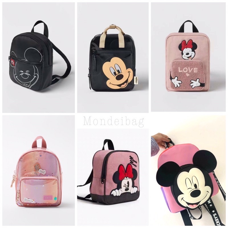 ORIGINAL  Zara kids backpack disney minnie mickey mouse / tas ransel anak perempuan cewek laki cowok