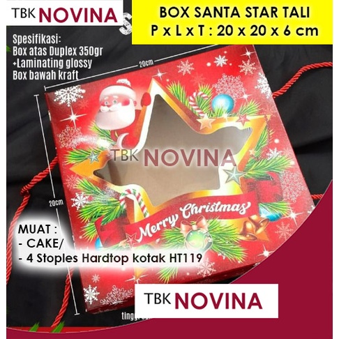 KOTAK KUE NATAL / BOX CAKE NATAL / BOX MERRY CHRISTMAS / KOTAK KUE TART CAKE