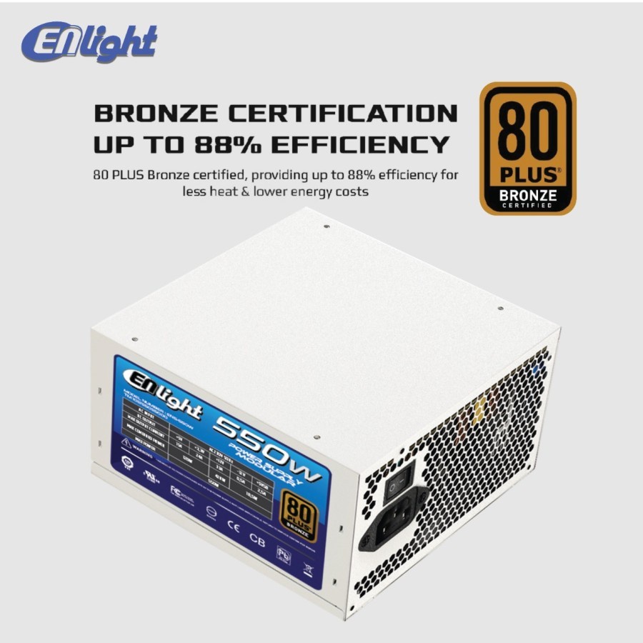 PSU ENLIGHT 550W 80+ Bronze Modular WHITE / Power Supply Enlight 550 Watt