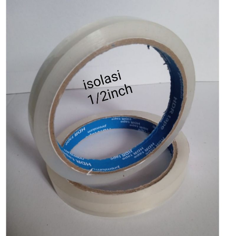

Selotip Selotape Isolasi bening setengah 1/2 inch bening Lakban premium quality