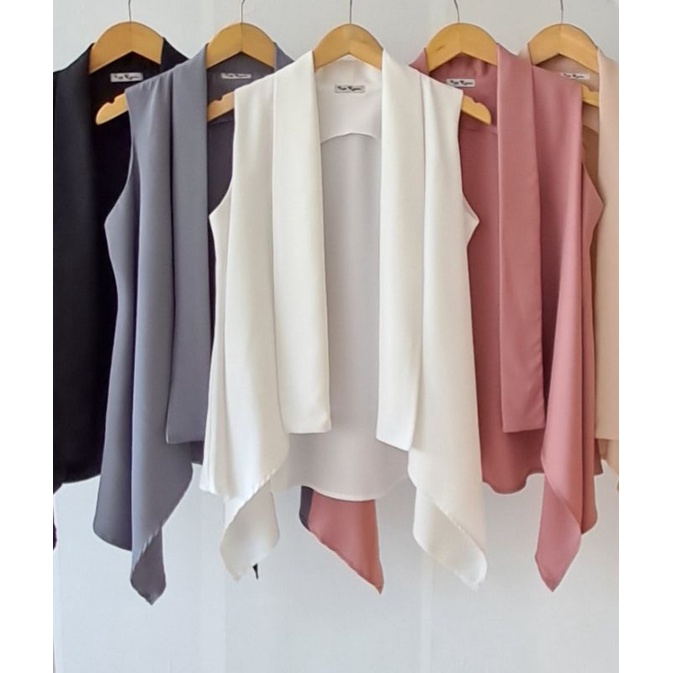 outer tanpa lengan by RN Rania/outer tanpa lengan / cardigan / kardigan tanpa lengan / outer / outer