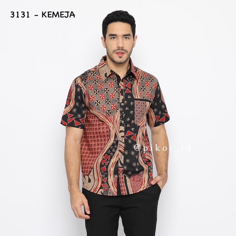 Couple batik wanita pria modern / seragam batik modern / set kondangan 3131