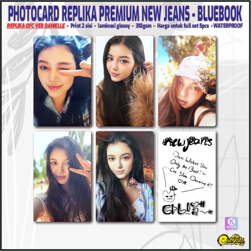 Photocard Set Replika Premium Newjeans / Print 2 sisi laminasi glossy / Anti air tidak berubah warna / isi 5 pcs