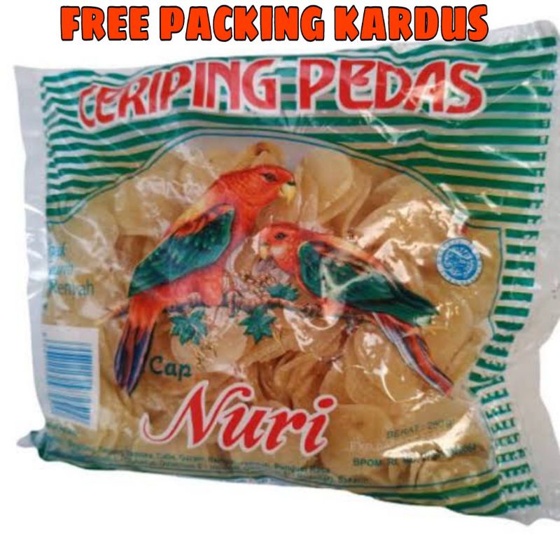 

CERIPING PEDAS NURI 250 GRAM / KERUPUK PEDAS / KERIPIK PEDAS