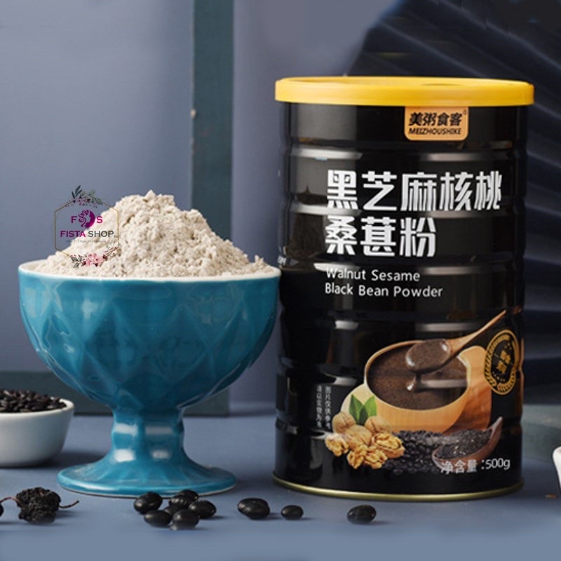 Walnut Sesame Black Bean Sup Jagung Pumpkin Kacang merah Powder 600g Meizhoushike fistashop