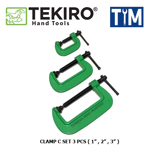 TEKIRO Clamp C Set 3 PCS / Catok C Penjepit / Klem C Set 3 PCS