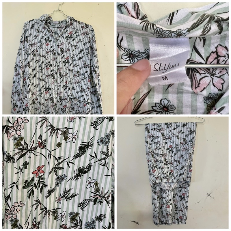 preloved piyama floral st yves