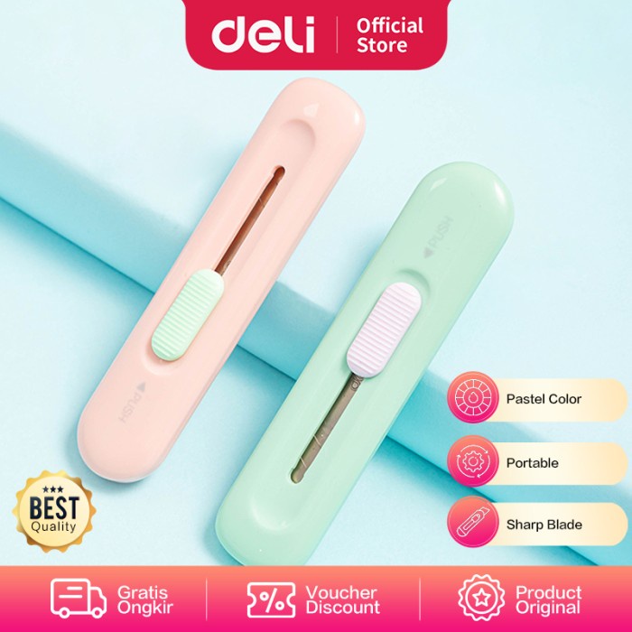 

Pemotong Deli Cutter Mini / Pisau Potong Mini Warna Pastel Portabel 2079A