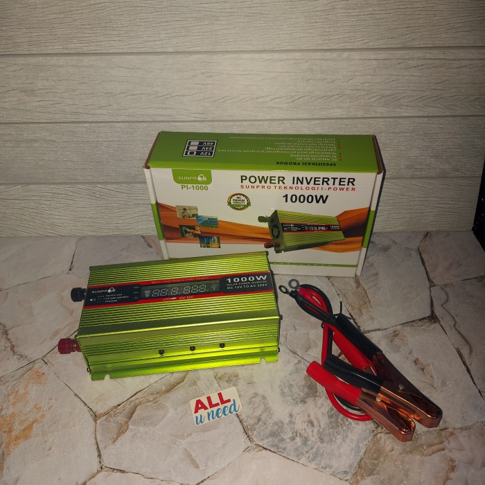 Power Inverter Sunpro Pi1000/ Inveter Rubah Dc Menjadi Ac Pi-1000