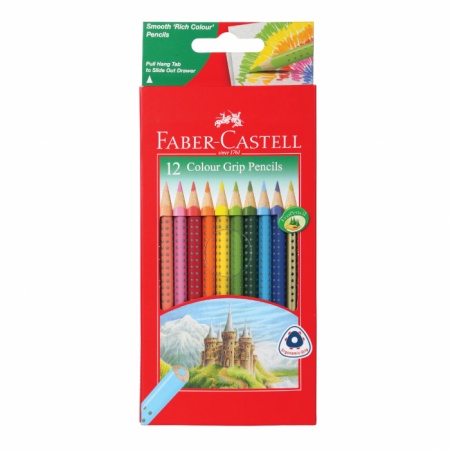 

Faber-Castell Colour Grip Dot 12 Pensil Warna Kayu 12 Warna Panjang