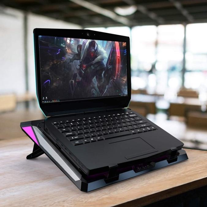 IETS GT300 DOUBLE BLOWER LAPTOP COOLING PAD FOR GAMING LAPTOP, COOLER D5646FGDF