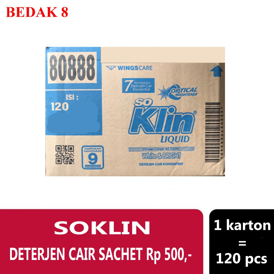 Soklin Deterjen Cair Sachet/ So Klin Liquid Detergent  Sachet Rp 500,-