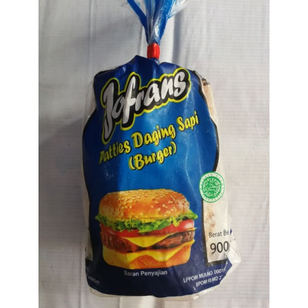 

Jofrans beef patties 900gr