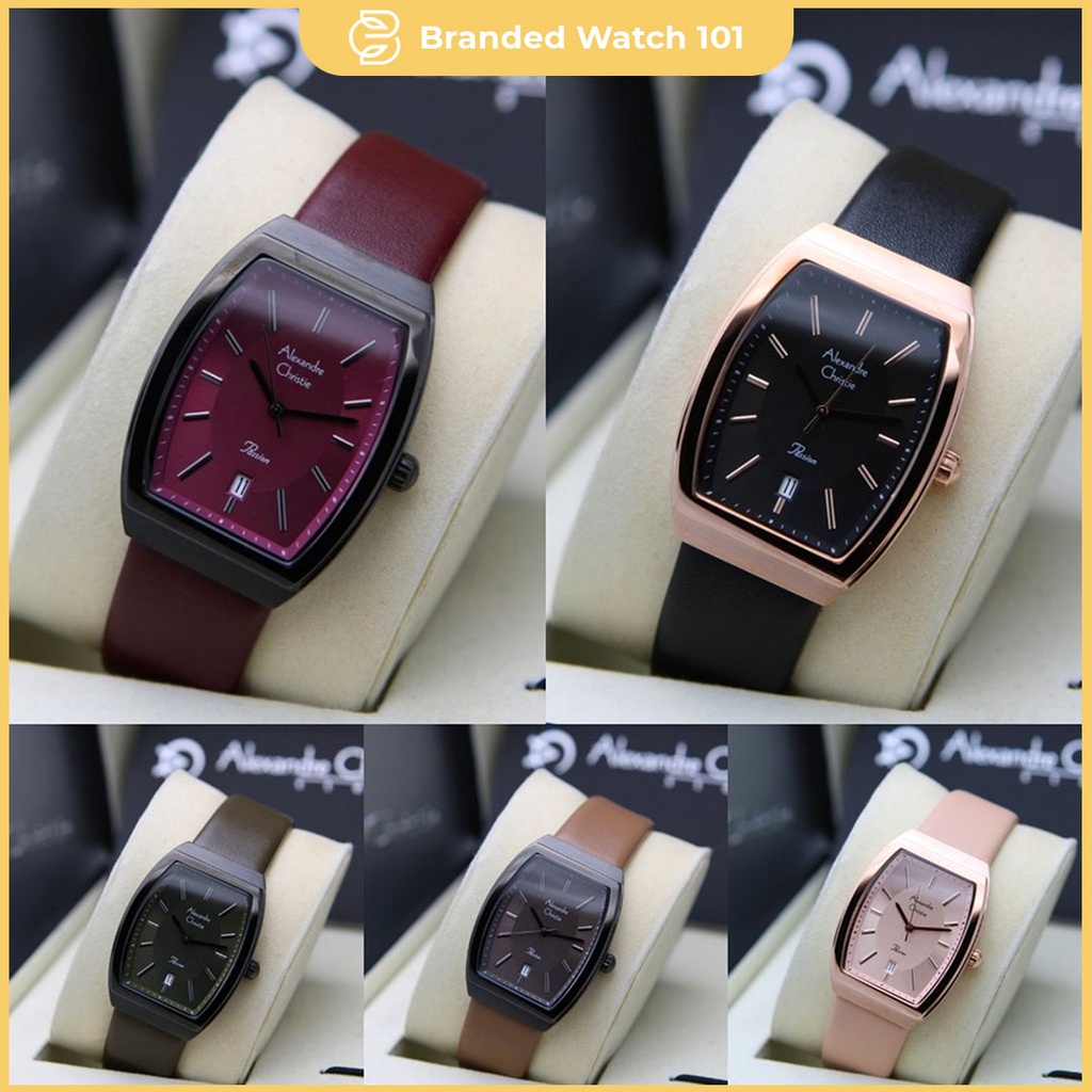 ORIGINAL Jam Tangan Wanita Alexandre Christie Leather AC 2909 / AC2909 / 2909 Garansi Resmi 1 Tahun.