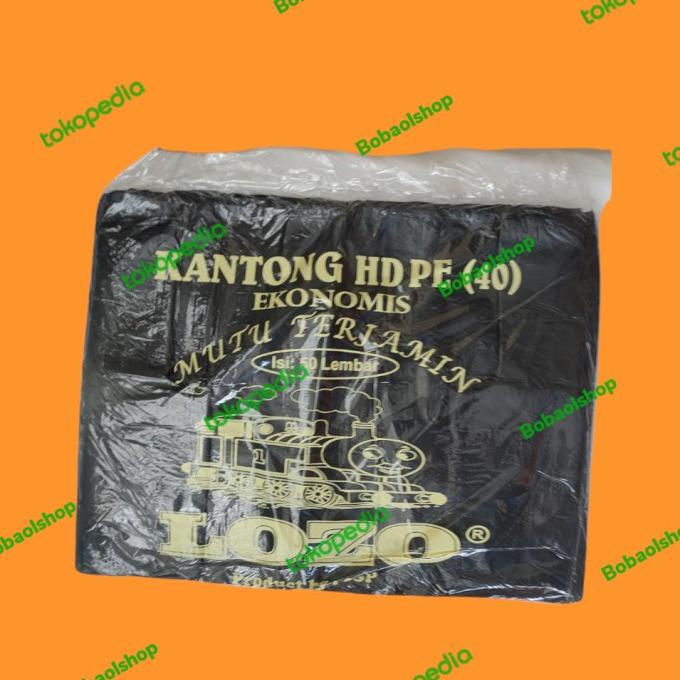 

kantong plastik kresek loco ekonomis 40x60 Hitam isi 50 Lembar