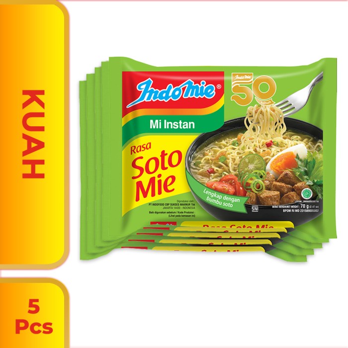 

NEW 5 Pcs - Indomie Kuah Soto Mie