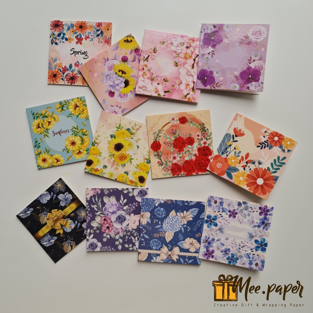 

Kartu Ucapan + Amplop Kecil Sansan Wawa, Flower, Gift Card / Greeting Card B